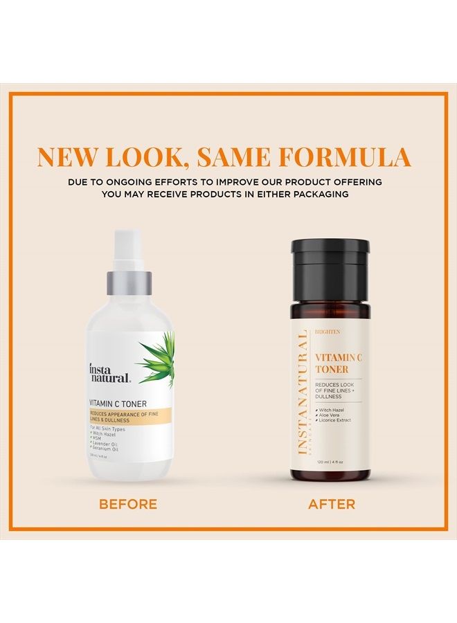 Instanatural Vitamin C Toner, Facial Toner and Pore Minimizer with Witch Hazel, Anti Aging Toner for Face, Face Primer for Serum and Moisturizer - Image 2
