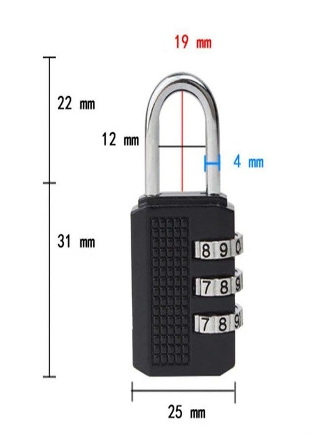 Pekos Combination Lock 4 Digit Locker Lock Outdoor Padlock Waterproof Resettable Number Padlock Set (1 Psc_Multicolor) - Image 2