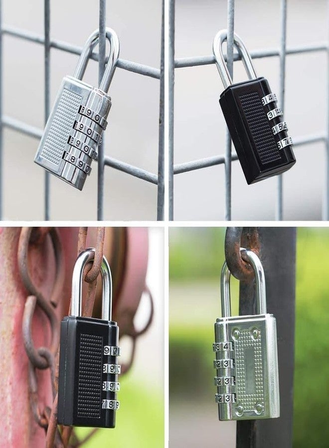 Pekos Combination Lock 4 Digit Locker Lock Outdoor Padlock Waterproof Resettable Number Padlock Set (1 Psc_Multicolor) - Image 3
