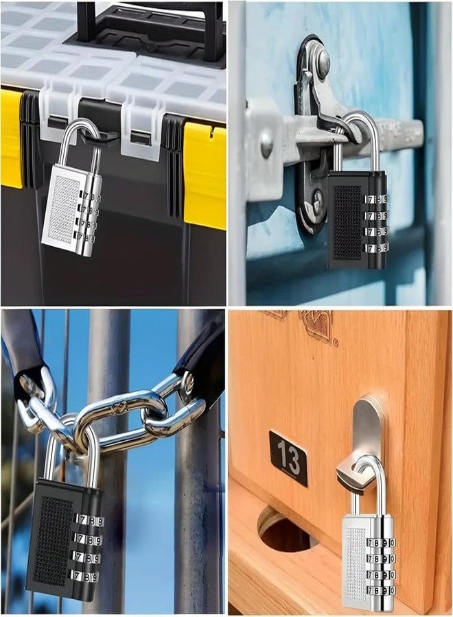 Pekos Combination Lock 4 Digit Locker Lock Outdoor Padlock Waterproof Resettable Number Padlock Set (1 Psc_Multicolor) - Image 4