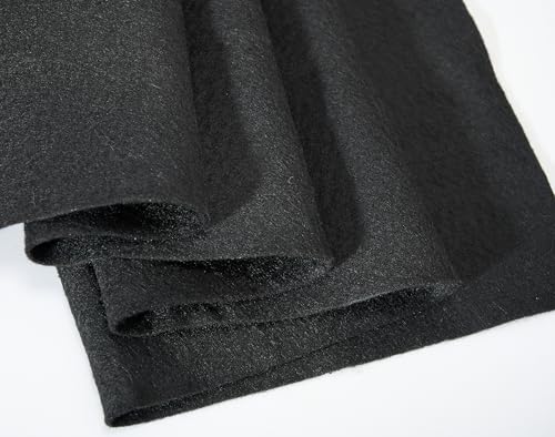 FOLGOS Soft Black Felt Fabric 36"X 72"/ 1.6mm Thick Sewing Patwork Material Large Craft Felt Roll Fabric by The Yard - Image 3