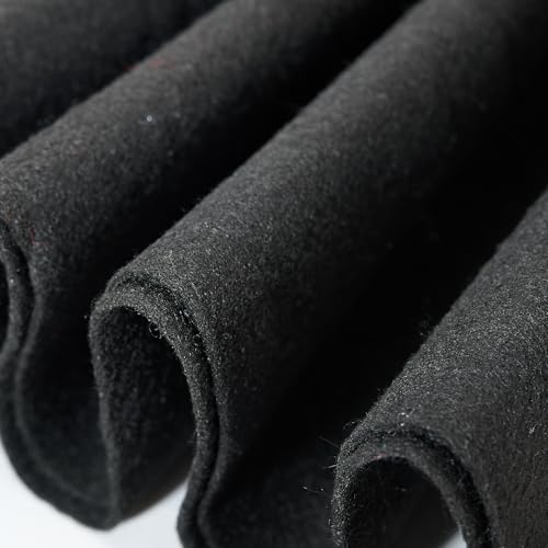 FOLGOS Soft Black Felt Fabric 36"X 72"/ 1.6mm Thick Sewing Patwork Material Large Craft Felt Roll Fabric by The Yard - Image 1