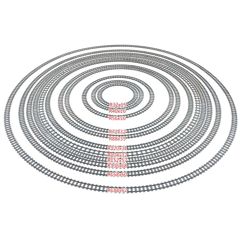 City Train Building Blocks Track Train Straight Rail Bent Rail Soft Rail Parts Parts Assembly Toys - Image 4