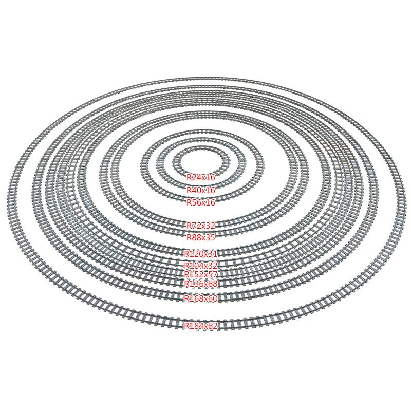 City Train Building Blocks Track Train Straight Rail Bent Rail Soft Rail Parts Parts Assembly Toys - Image 3