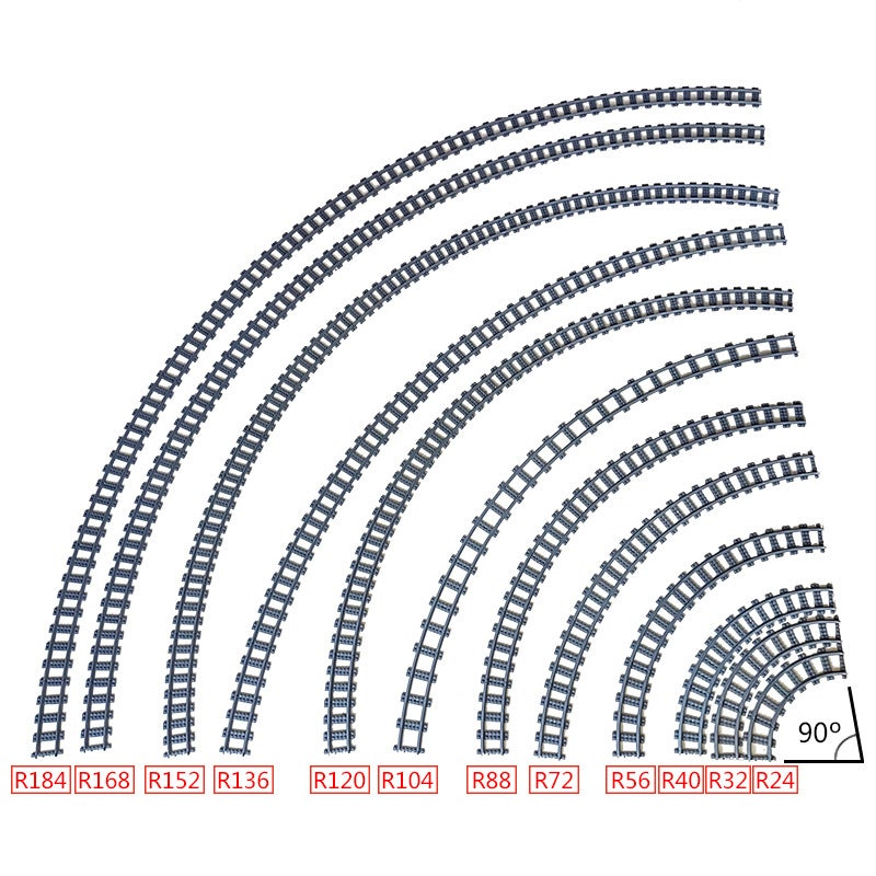 City Train Building Blocks Track Train Straight Rail Bent Rail Soft Rail Parts Parts Assembly Toys - Image 5