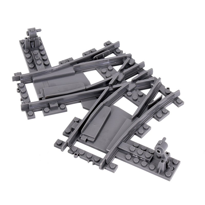 City Train Building Blocks Track Train Straight Rail Bent Rail Soft Rail Parts Parts Assembly Toys - Image 1
