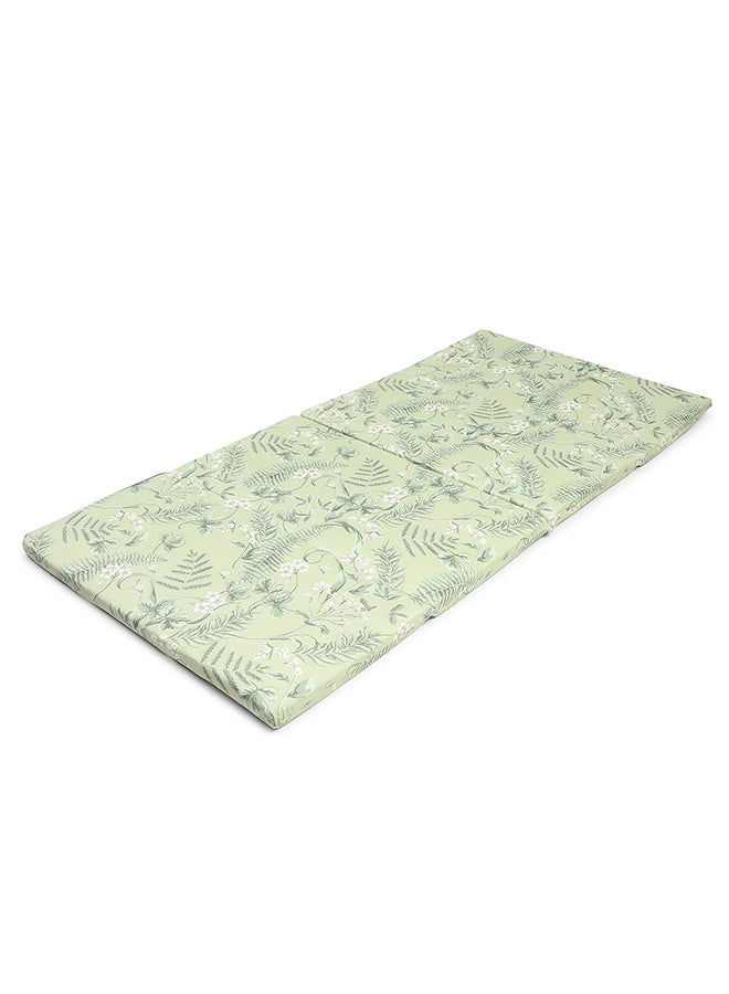 Status Contract 40 mm 4 Fold Single Size Foam Mattresses, Green Print, 182 x 88 Cms  - Image 3