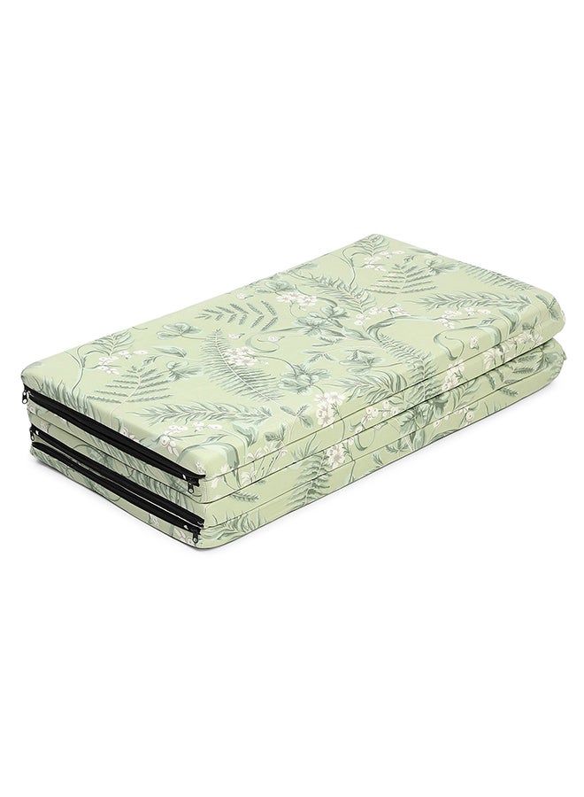 Status Contract 40 mm 4 Fold Single Size Foam Mattresses, Green Print, 182 x 88 Cms  - Image 4