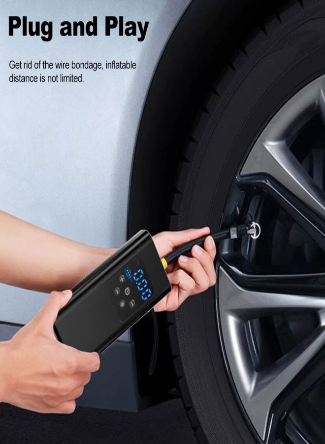 Tire Inflator Portable Air Compressor 4000mAh & 150PSI Air Pump for Car Tires Tire Pump with LED Light for Car Motor Bike Ball - Image 3