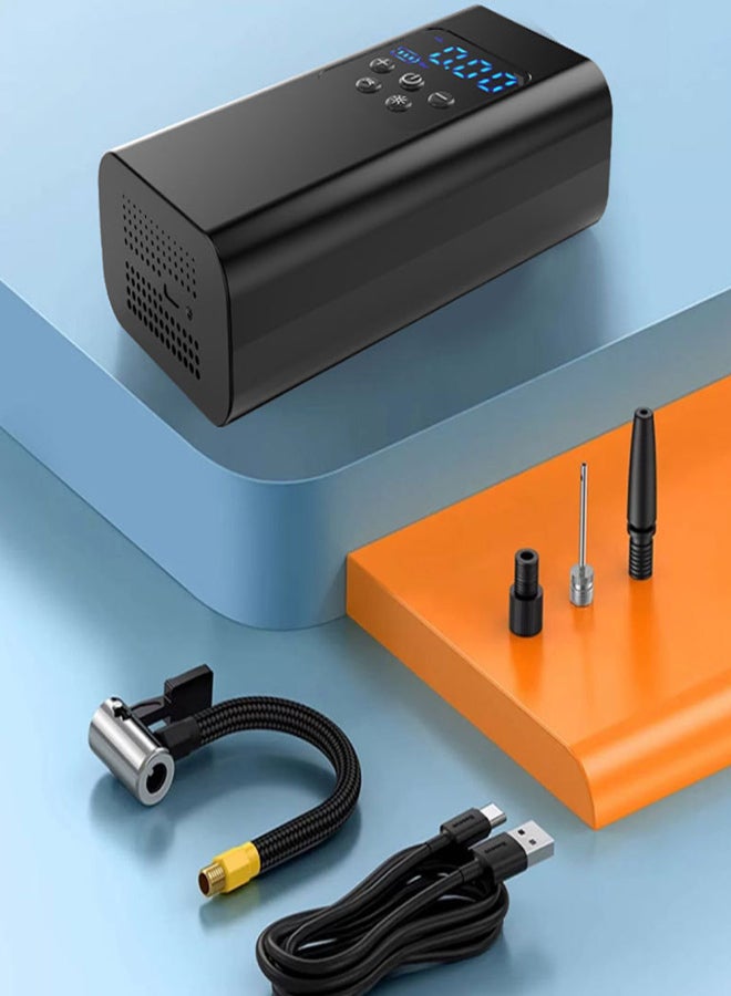 Tire Inflator Portable Air Compressor 4000mAh & 150PSI Air Pump for Car Tires Tire Pump with LED Light for Car Motor Bike Ball - Image 4