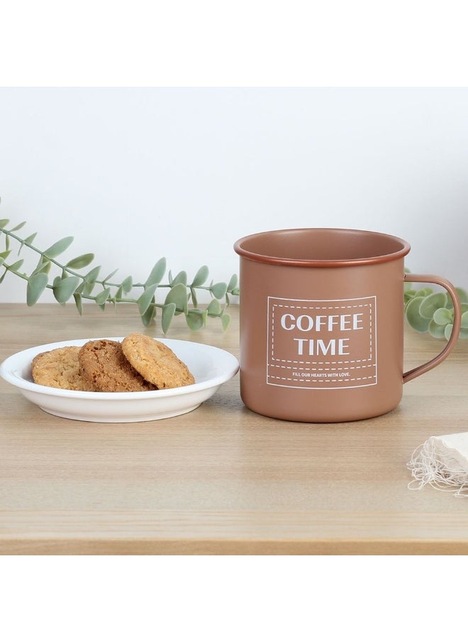 DANUBE HOME Danube Home Mocha Mug 500Ml 11.5 X 8.7 X 8 Cm Iron Metal Mug Coffee Mug For Home Kitchen Dining - Brown  - Image 1
