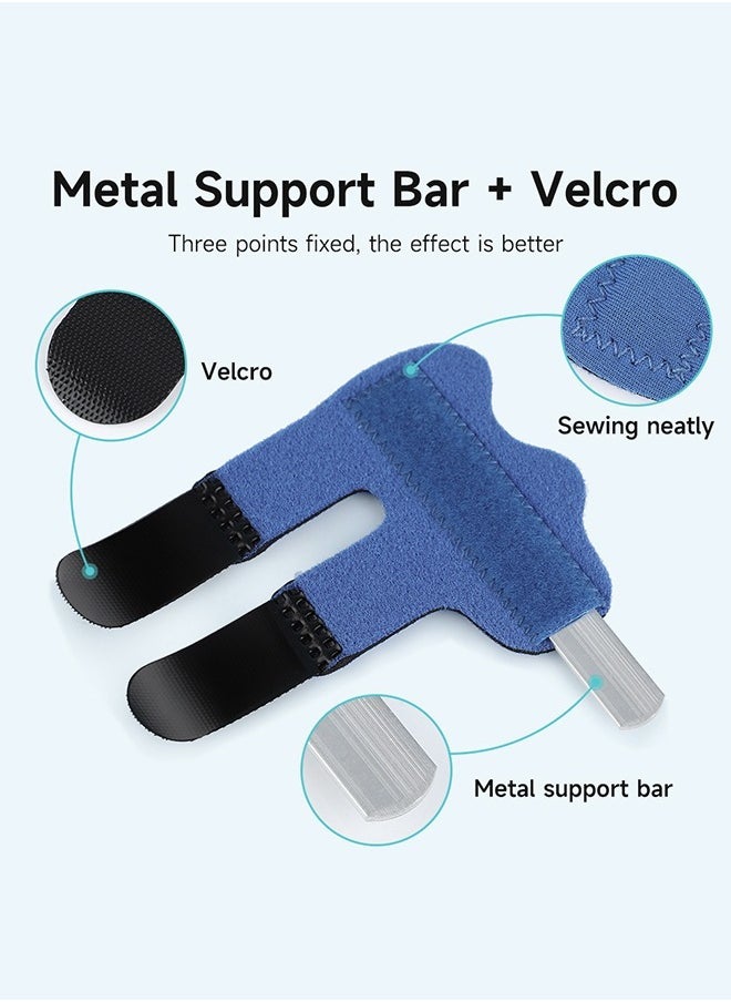 Generic - 3 Pcs Trigger Finger Splint Finger Brace splint , Broken Finger Protector Straightening (Blue) - Image 1