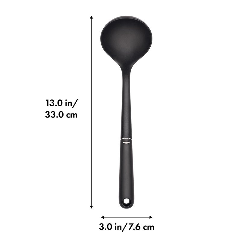 OXO Good Grips Nylon Ladle, Black, One Size - Image 3