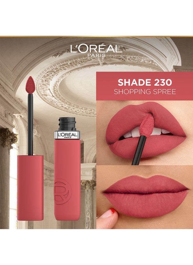 L'OREAL PARIS - Infaillible Matte Resistance Liquid Lipstick With Hyaluronic Acid - 230 Shopping Spree - Image 1