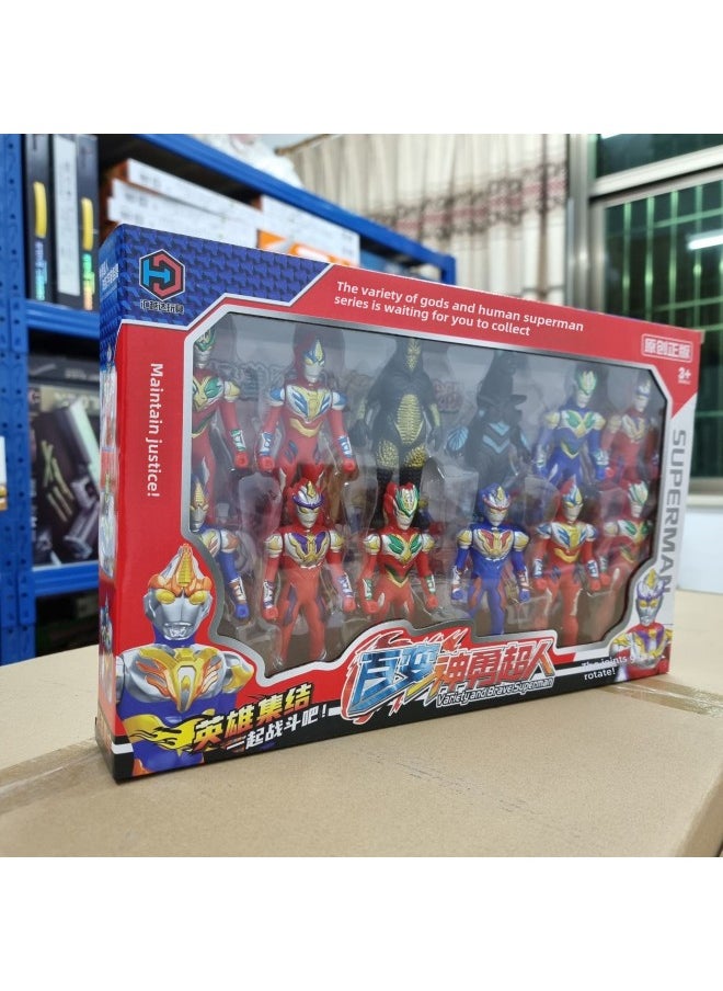Genuine Variety Shenyong Superman 12 Pack Combination Suit Joint Movable OTE Warrior Monster Robot Toy-颜色:单款须拍满56盒的倍数才发货  - Image 2