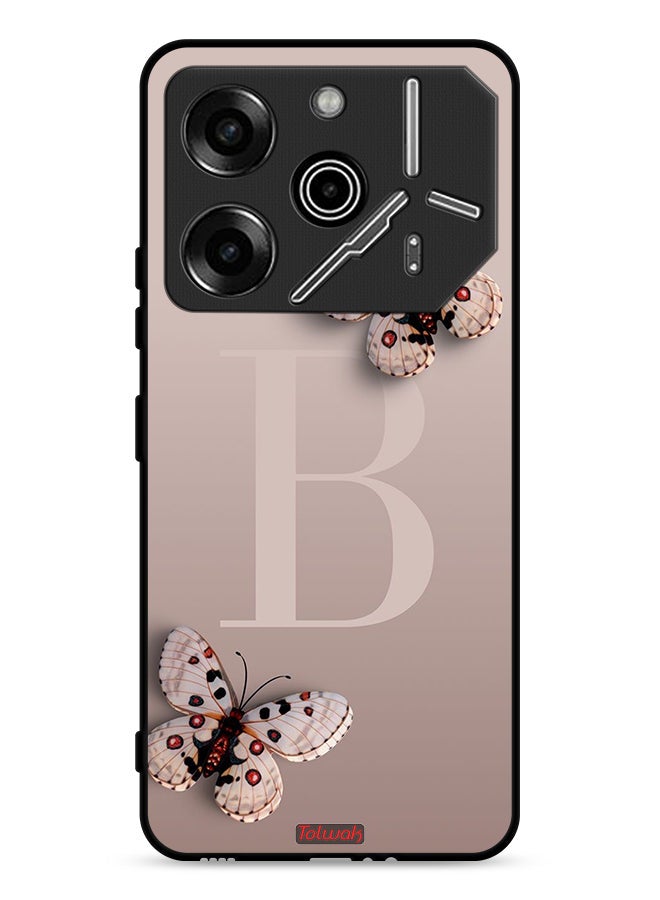 Tolwak غطاء حماية Tecno Pova 6 Pro 5G مزخرف بالفراشات - Image 1