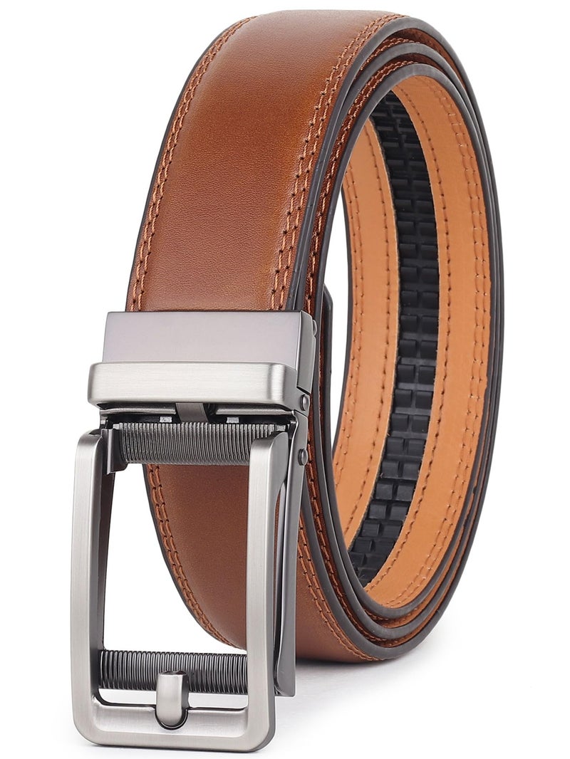 ZORO UNITED Vegan Leather Belt for Men | Formal/Casual, Brown - Image 1