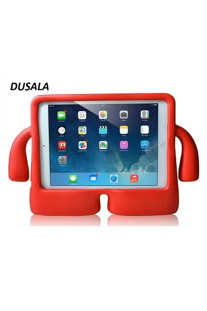 DUSALA Kids Shock‑Proof EVA Case with Handle & Stand for iPad Mini 7 Bright Durable Cover(Red)