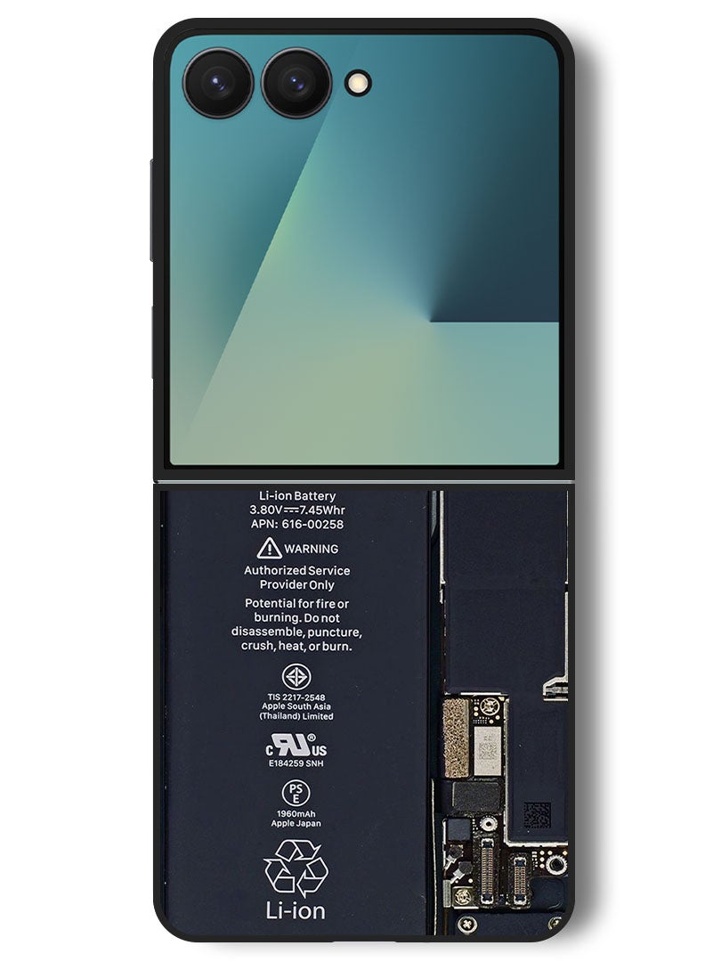 Theodor حافظة متوافقة مع سامسونج جالاكسي زد فليب 7 - 6.9 بوصة حماية مضادة للصدمات غطاء واقي للهاتف من الداخل - Image 1