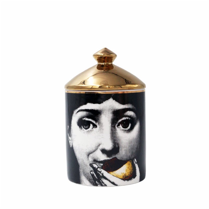 Big Eye Starry Sky Aromatherapy Candle Jar With Lid Ceramic Makecup Cotton Swab Holder Home Deocrative Bottler Home Fireplace Kitchen Dining Decor For Living Room Knick Knacks Candle Holders F3