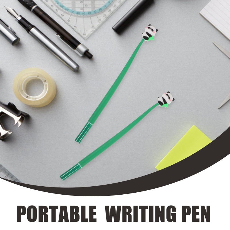 4 Pcs Cute Panda Gel Ink Pens Set with Silicone Grip Smooth Writing for School Office Note Taking Exams - Image 4