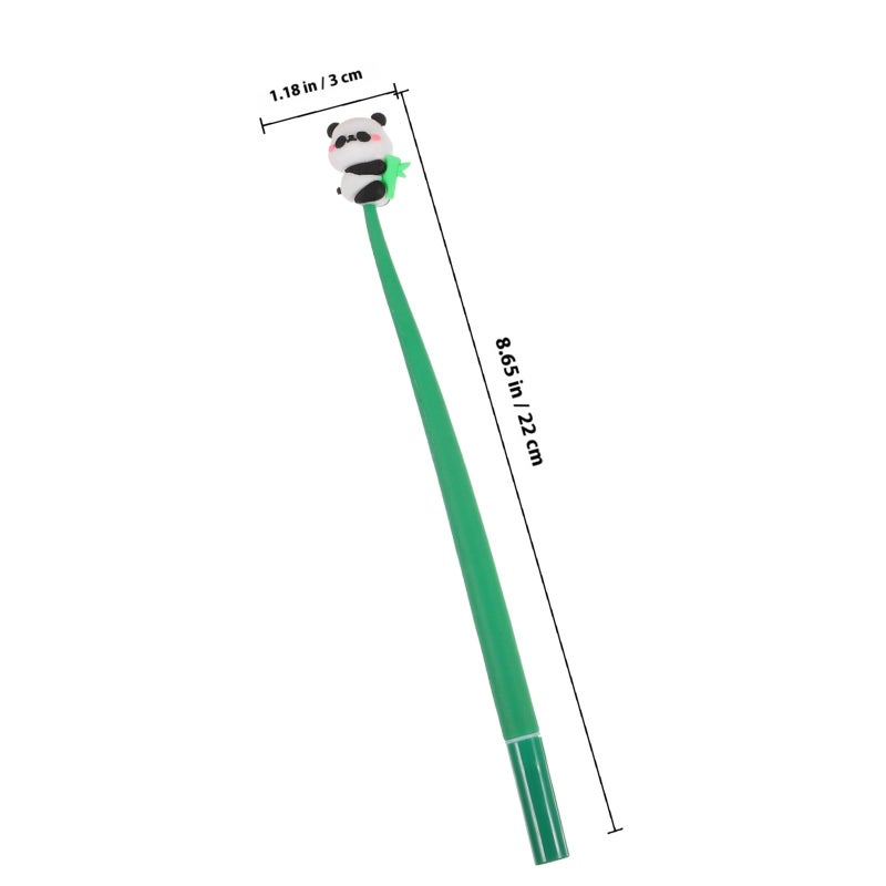4 Pcs Cute Panda Gel Ink Pens Set with Silicone Grip Smooth Writing for School Office Note Taking Exams - Image 3