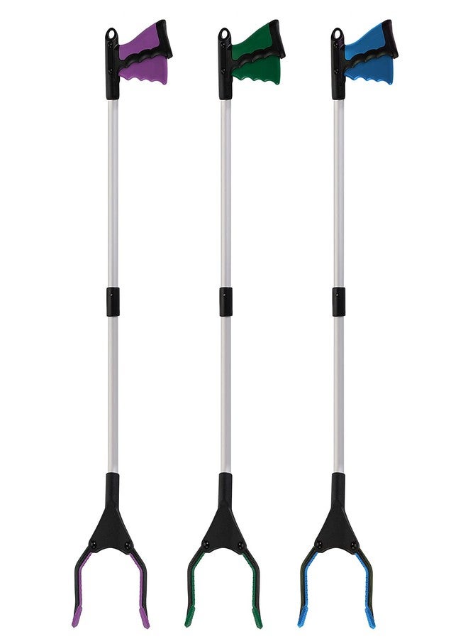 TOPZEA 3 Pack Grabber Reacher Tool for Elderly, 32 Inch Foldable Trash Pick Up Stick Grabbers Picker Upper, Long Claw Grabber Pickup Tool for Garbage, Mobility Aid Reaching Assist Tool, Garden Gripper - Image 1