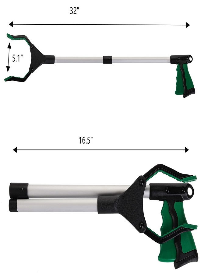 TOPZEA 3 Pack Grabber Reacher Tool for Elderly, 32 Inch Foldable Trash Pick Up Stick Grabbers Picker Upper, Long Claw Grabber Pickup Tool for Garbage, Mobility Aid Reaching Assist Tool, Garden Gripper - Image 4