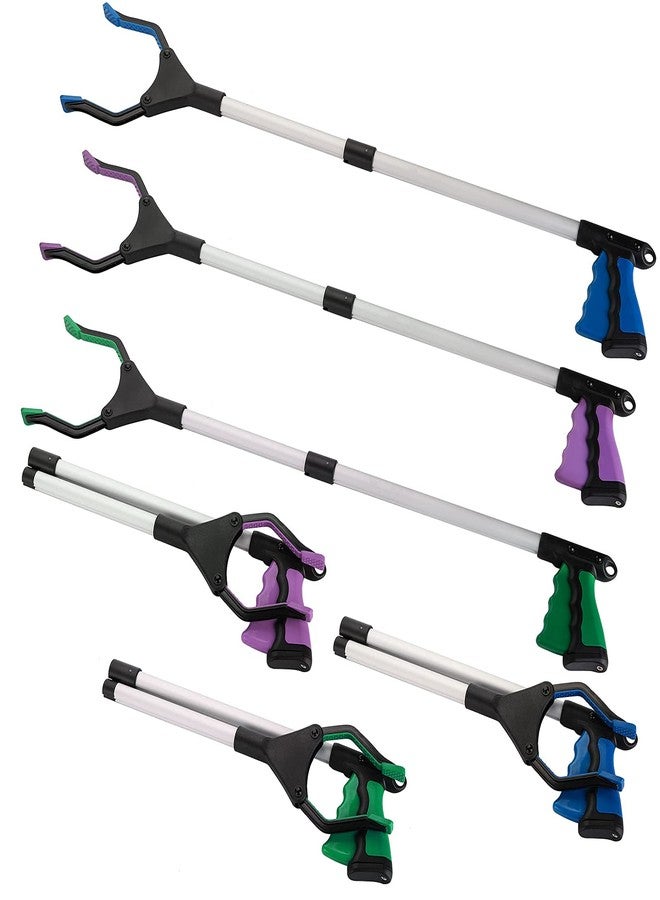 TOPZEA 3 Pack Grabber Reacher Tool for Elderly, 32 Inch Foldable Trash Pick Up Stick Grabbers Picker Upper, Long Claw Grabber Pickup Tool for Garbage, Mobility Aid Reaching Assist Tool, Garden Gripper - Image 2