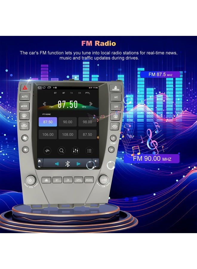 iCarSEPTON 4+64G 5GWifi Upgrade Car Radio for Lexus ES240 ES300 ES330 ES350 2006-2012, 9.7inch Tesla Style Touchscreen Setreo, Wireless Carplay Android Auto Head Unit GPS Navigation FM Bluetooth Backup Camera - Image 5