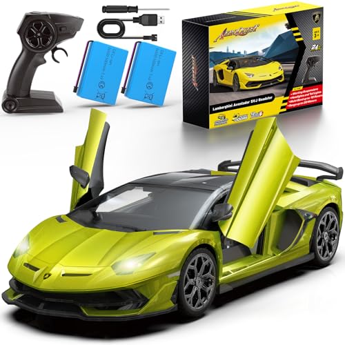 AEROQUEST Lamborghini Remote Control Car Officially Licensed 114 Lambo RC Car for Boys Girls Birthday Gift Green Toys for 3 4 5 Years OldGreen - Image 1