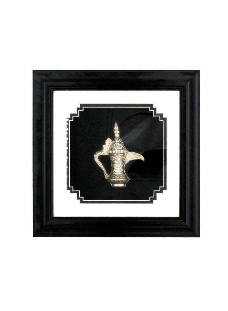 Antique Museum HANDMADE DUBAI SOUVENIR SILVER COFFEEPOT BOXFRAME 10X10INCHES-FRM215 