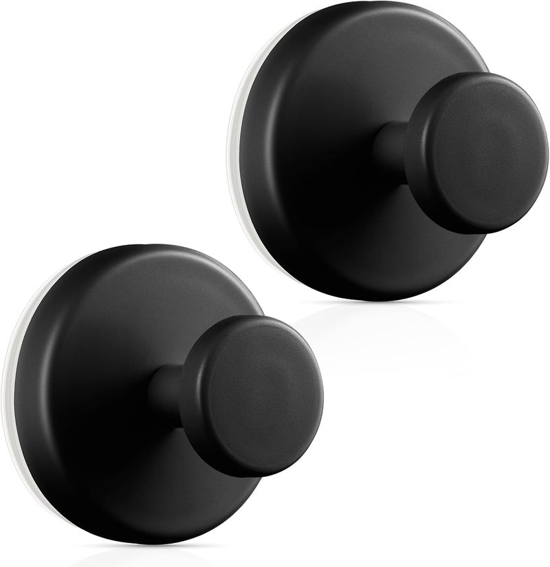 Wreath Hanger for Front Door, Heavy Duty Suction Cup Reef Hook for Glass Window/Over Door/Outdoor, Christmas/Thanksgiving/Halloween/July 4th/Easter/Valentine/Fall/Summer/Spring (Black, 2-Pack) - Image 2