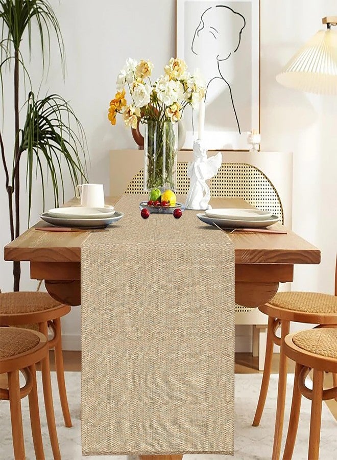 tiosggd Burlap Table Runner, 2 Packs 14"x72" Jute Table Linen Fabric for Christmas, Thanksgiving Day,Easter Decorations,Weddings Table Decor, Farmhouse Rustic Ornament. - Image 4