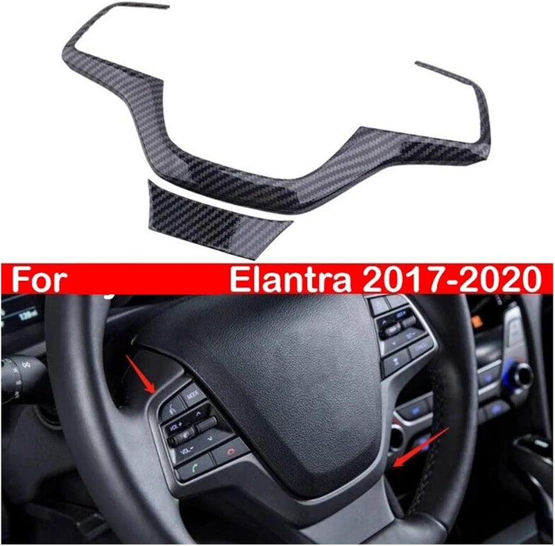 Wivplex Carbon Fiber Look Steering Wheel Trim for Hyundai Elantra 2017-2020 - Image 4