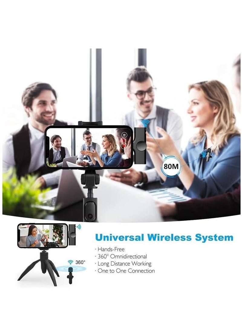 Wireless Lapel Lavalier Microphone for iPhone iPad Recording,YouTube Facebook Live Stream,Vlog, Auto-Sync Wireless Mic with 2 Clips (No Need App/Bluetooth) - Image 2