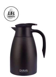 SHAHA Stainless Steel Vacuum Flask 1.5L Black 