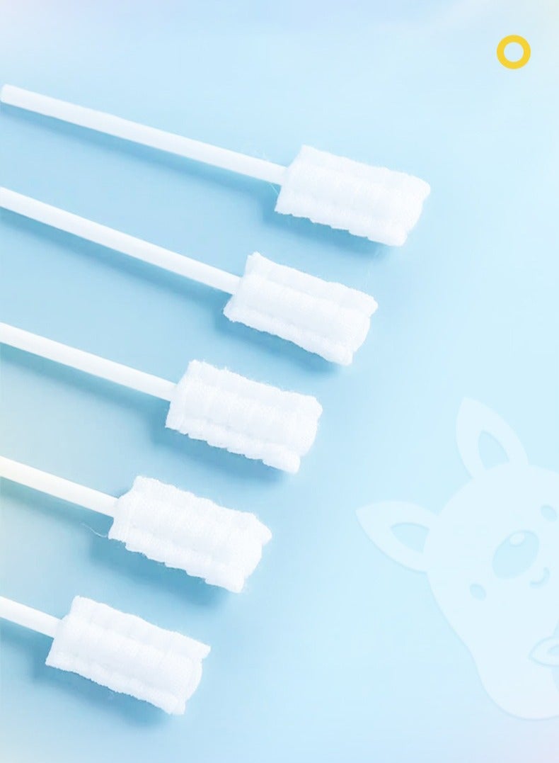 Baby Finger Toothbrush, Baby Tongue Cleaner, Toothbrush Clean Gums Disposable Tongue Cleaner Soft Gauze Toothbrush Infant Oral Cleaning Stick Care for Baby,2 finger cots and 30 brushes - Image 5