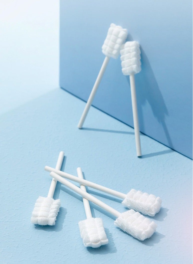 Baby Finger Toothbrush, Baby Tongue Cleaner, Toothbrush Clean Gums Disposable Tongue Cleaner Soft Gauze Toothbrush Infant Oral Cleaning Stick Care for Baby,2 finger cots and 30 brushes - Image 3