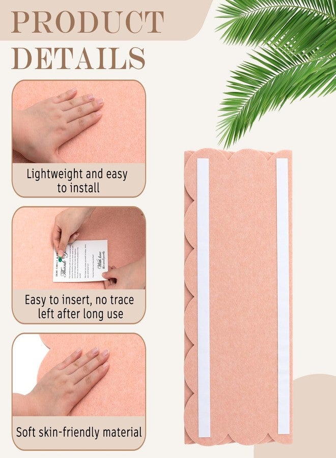 Mooliwe Scalloped Felt Bulletin Board Foldable Pin Cork Board Alternative for Wall Foldable Picture Vision Self Adhesive Bulletin Decorative(Light Pink,36 * 24 Inch) - Image 3