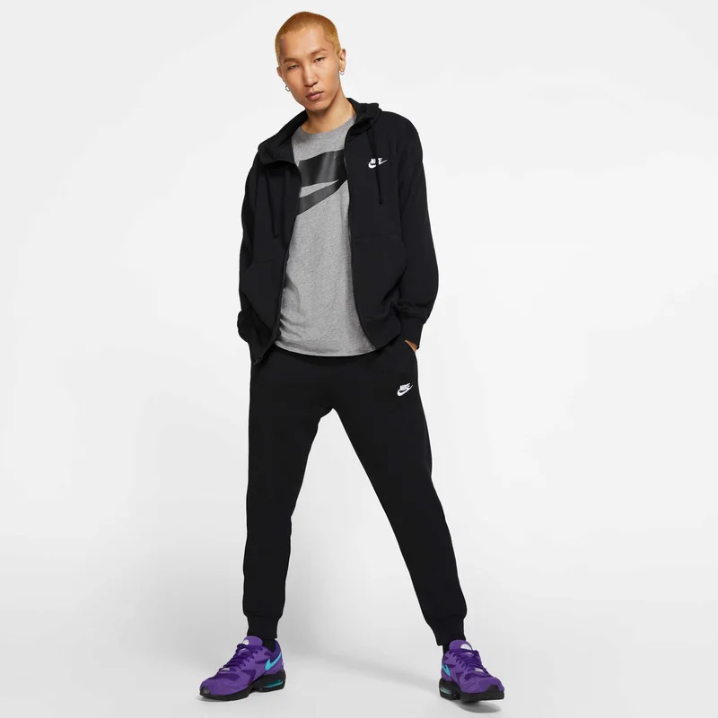 Nike Black Men's Sportswear Club Full-Zip Hoodie for Men | Best Price UAE