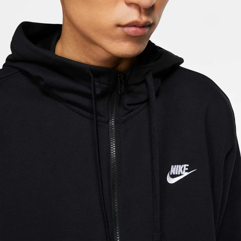 Nike Black Men's Sportswear Club Full-Zip Hoodie for Men | Best Price UAE