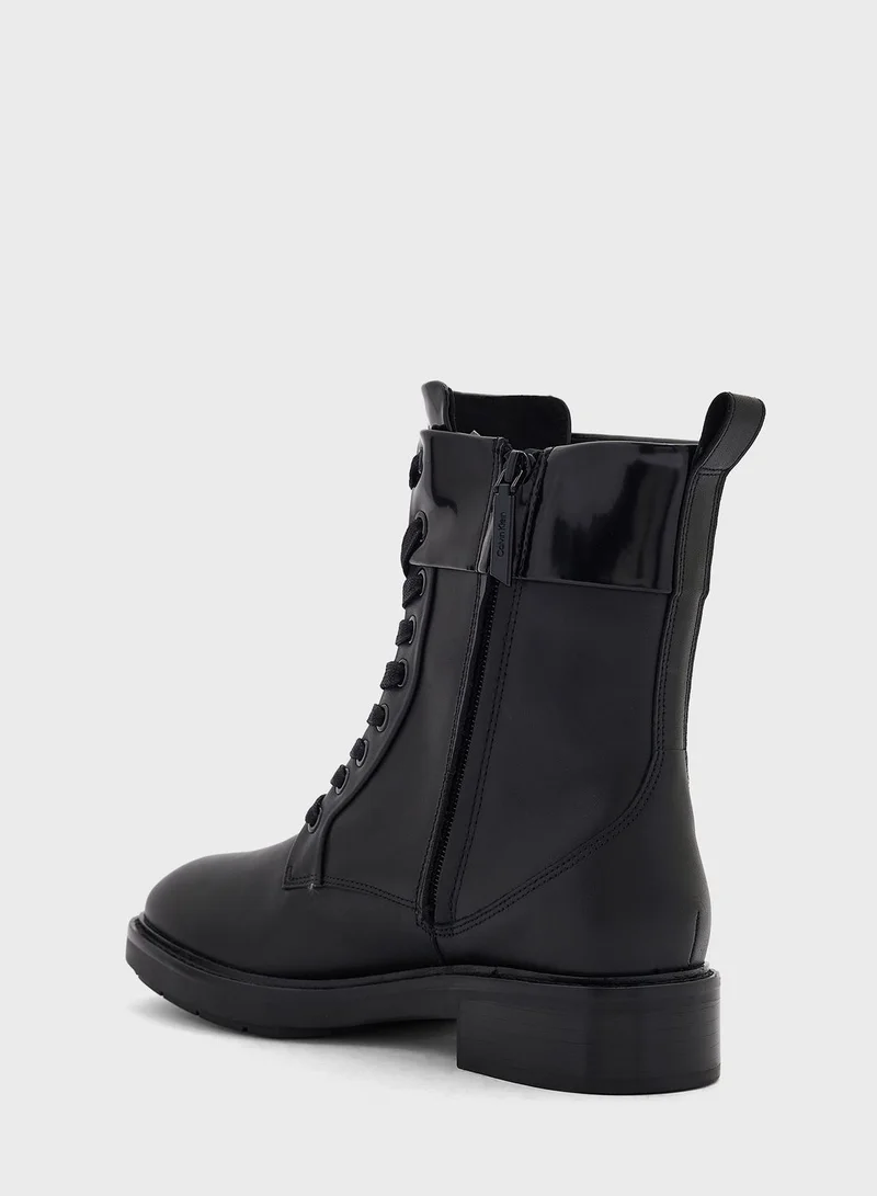 CALVIN KLEIN Rubber Sole Ankle Boots