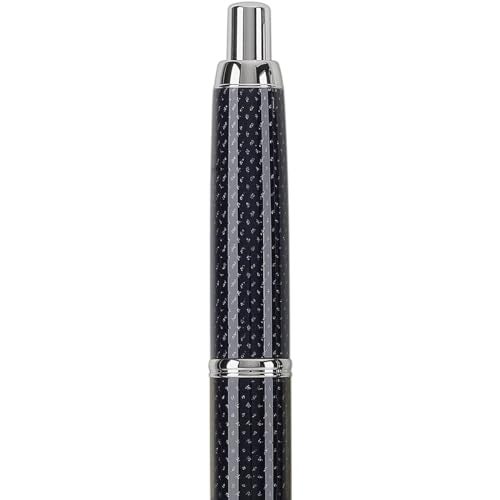 PILOT Vanishing Point Collection Refillable & Retractable Fountain Pen, Blue Carbonesque Barrel with Rhodium Accents, Blue Ink, Medium Nib (60249) - Image 5