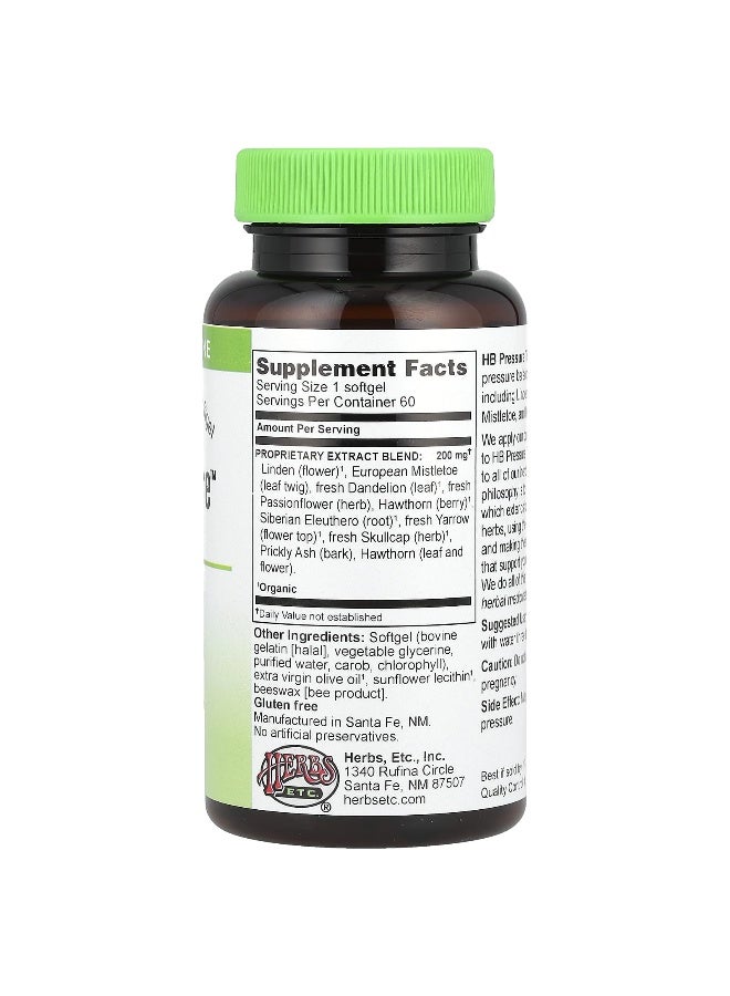 Herbs Etc., HB Pressure™ Tonic, 60 Softgels (Packaging may vary) - Image 2