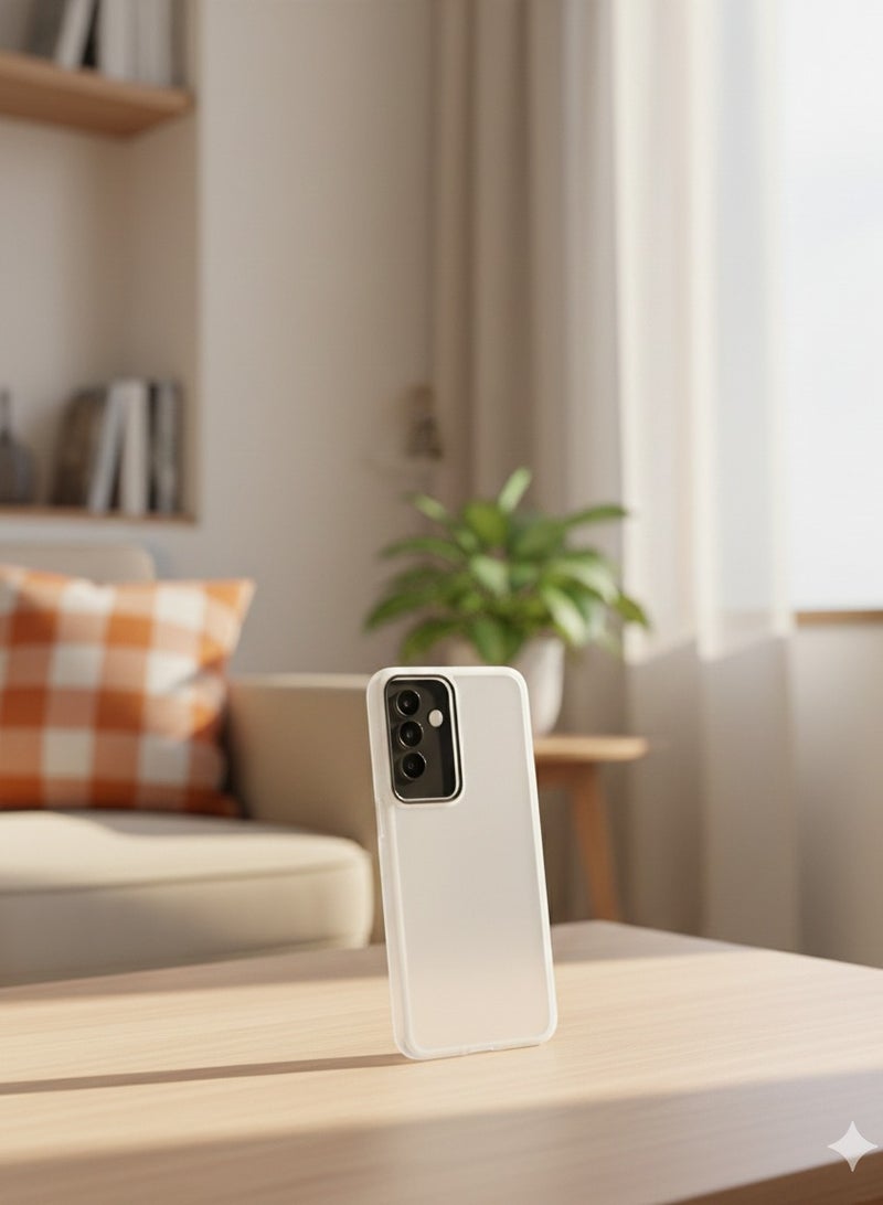 Grace Matte Finish Back Cover Case for Samsung A25 - Elegant Metallic Ribbon Design - Full Camera Protection & Non-Slip Grip - Image 1