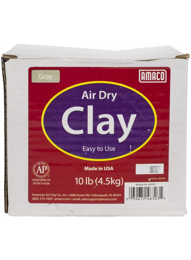 AMACO Air Dry Clay, Gray, 10 lbs, Grey - Image 1