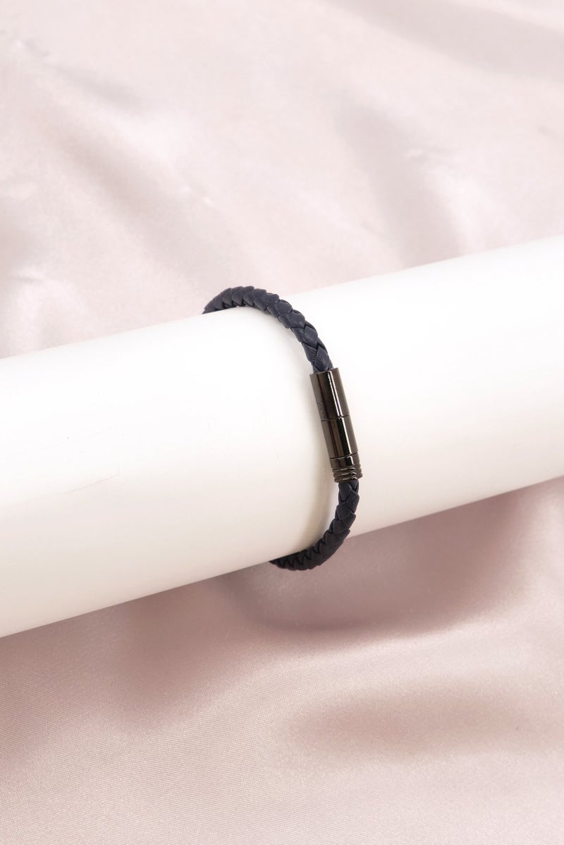 CERRUTI 1881 Men Fashion CIAGB0000504 Leather Bracelet, Navy - Image 3