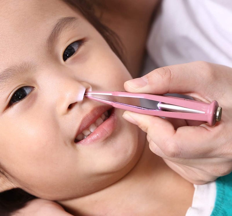ONWON Infant Nose Cleaning Tweezer with LED Light RoundHead Safe and Effective Clip Care Ear Nose Navel Clean Tool Nipper Plier Pincet Forceps for Relieves Stuffy Nose - Image 2