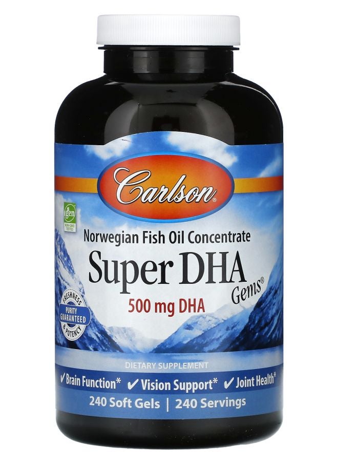 جواهر سوبر DHA 500 ملغ 240 كبسولة لينة